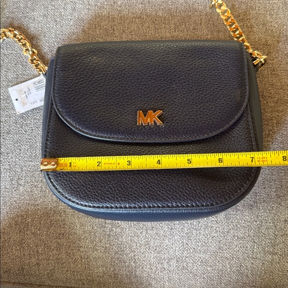 Michael Kors Navy Crossbody Bag with Gold Accents - Picture 6 of 7